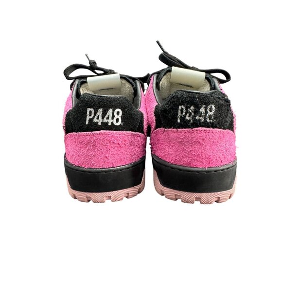 P448 Mason Women's Colorblock Suede Low Top Sneaker Pink/Black, Size 38 NWOB - Picture 5 of 9